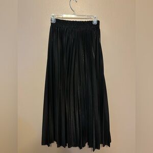 Shimmer Black Pleated Skirt